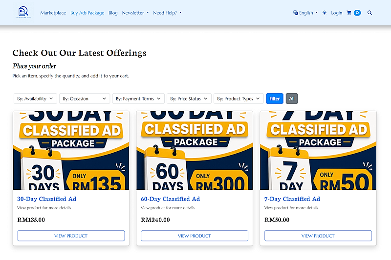 Classified Ads PAckages