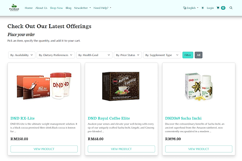 Health Store Products