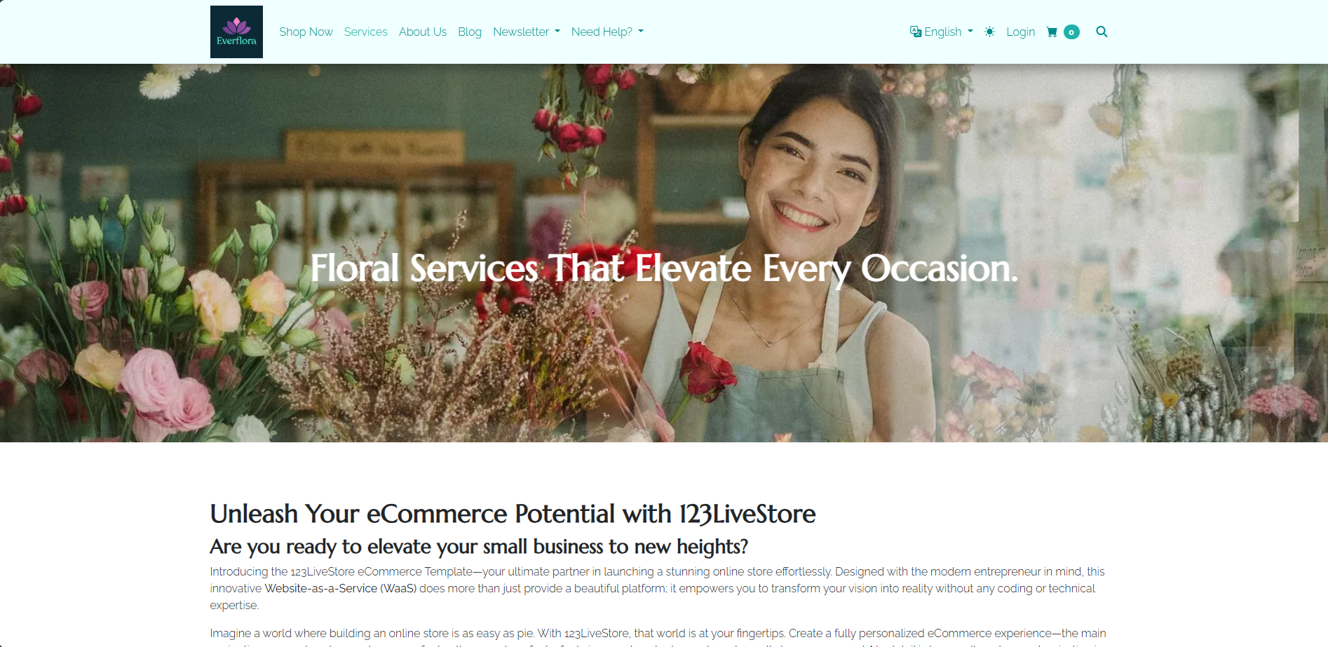 Florist Store WaaS (Default Language: English)